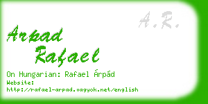 arpad rafael business card