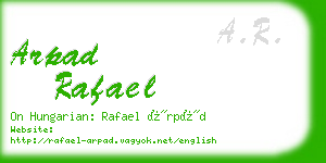 arpad rafael business card